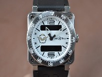 Bell&Ross【男性用】BR03TypeAviationSSFrenchAirForceWhiteDialSwiss石英機芯搭載